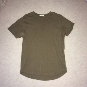 Buck Mason Curved Hem Tee Shirt. Medium.